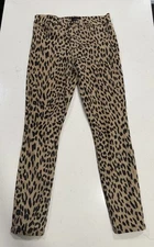 Joe's Jeans Womens Size 28 The Charlie Animal Print Ankle Skinny Jeans Coated