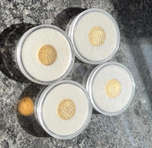 (4) 2011 $5.00 Cook Islands Liberty 1/10 Oz Gold Coin