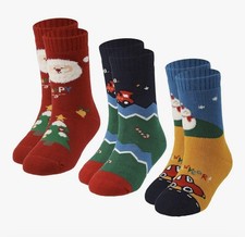 3pair Christmas Socks for Girls Boys3-6 Years.NIB Super Warm And Cozy