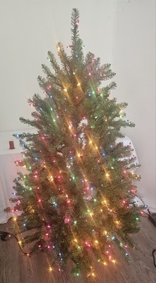 National Tree Dunhill Fir Pre-lit Tree with 450 Multicolor Lights , 4.5 Feet