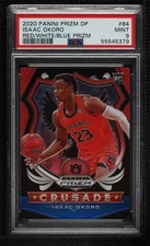 2020 Prizm Draft Picks Crusade Red White & Blue Isaac Okoro #84 PSA 9 MINT 0i76