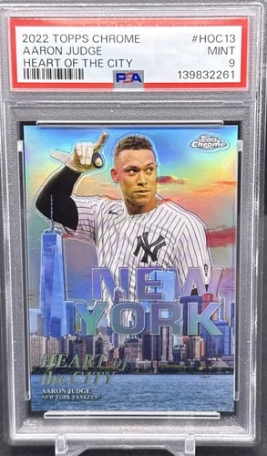 2022 Topps Chrome Aaron Judge #HOC-13 Heart Of The City PSA 9 Yankees KK1