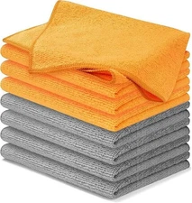 Microfiber Cleaning Cloth 8 Pcs 12x11 High Performance 1200 Washes