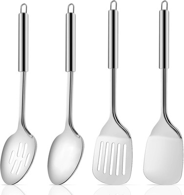 Küchenutensilien Set 4-Teilig Küchenhelfer Set Edelstahl Pfannenwender Koch Uten