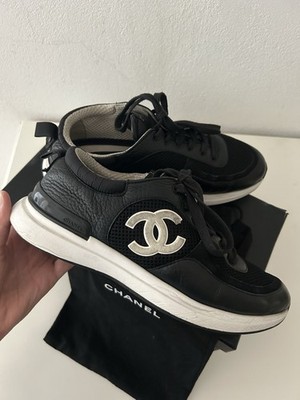 Chanel Sneaker CC logo original trainers Turnschuhe 39 weiß schwarz