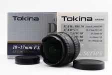 Tokina AT-X DX Fisheye 10-17mm F/3.5-4.5 Nikon interchangeable lens for Nikon F