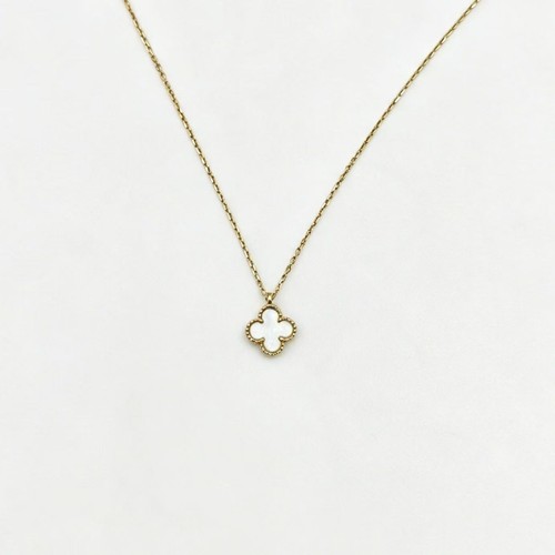 Van Cleef Arpels Sweet Alhambra Mother of Pearl 18k Yellow Gold Pendant Necklace