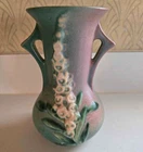New ListingVintage Roseville USA Foxglove Purple & Green Vase.  Marked 43-6.