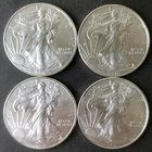 Lot of Four 2011 $1 American Silver Eagle Dollars