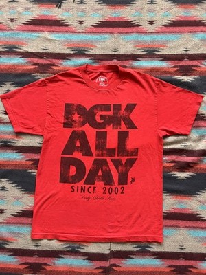 Y2K DGK All Day Since 2002 T-Shirt men's Large Dirty Ghetto Kids Red