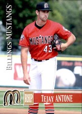 2014 Billings Mustangs Grandstand #2 Tejay Antone Mansfield Texas Baseball Card