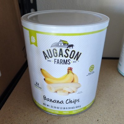 Augason Farms Sweetened Banana Chips 2 Lb Long Shelf Life Emergency Snack