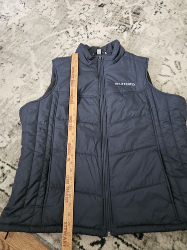 Port Authority Puffer Vest Women Size 3XL Full Zip Pockets Navy Shutterfly Logo - Picture 12 of 12