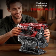 V12 Engine Mechanical Assembly Building Block Toy Model V12 Engine Mechanical Assembly Building Block Toy Model