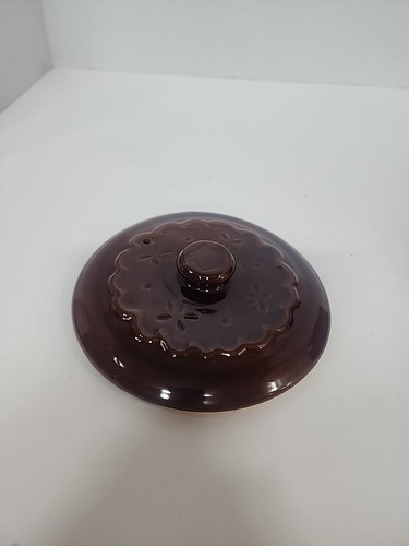 Vintage Marcrest Daisy & Dot Glazed Stoneware Covered Pot Bean Pot Soup Tureen - Picture 10 of 12
