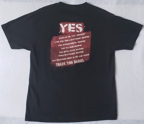 WWE Wrestling DANIEL BRYAN Thank You Size Large Black T-Shirt - Picture 4 of 5