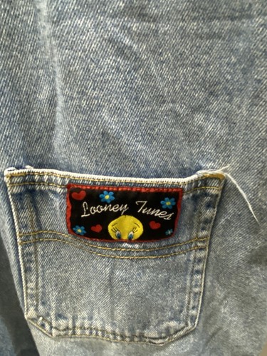 Looney Tunes Tweety Bird Denim Overalls Girl's Size 8 - Picture 8 of 8
