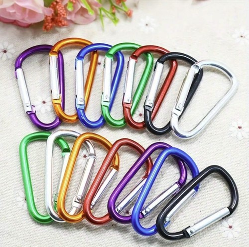 10pcs Heavy Duty Alloy Carabiners, Durable Clip Buckle, Perfect For Camping -NEW - Picture 3 of 7