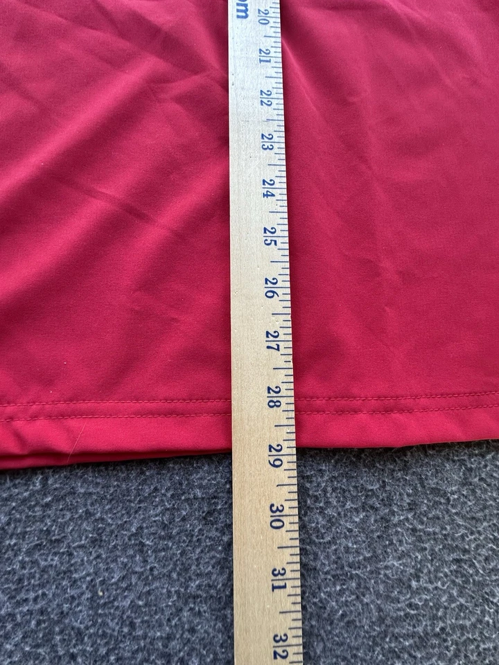 Pullover Mizuno Performance Hombre Grande Rojo Gris M Logo 1/4 Cremallera Manga Corta Foto 4 de 4