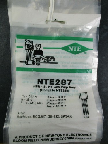 GE-265, GE-222, NTE287, MPSA43 GENUINE PARTS - Picture 4 of 6