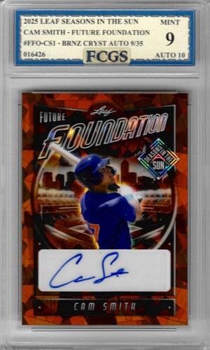2025 Seasons in the Sun Cam Smith Bronze Crystal Auto /35 FCGS 9 MINT (Auto 10) - 第 1/2 張圖片