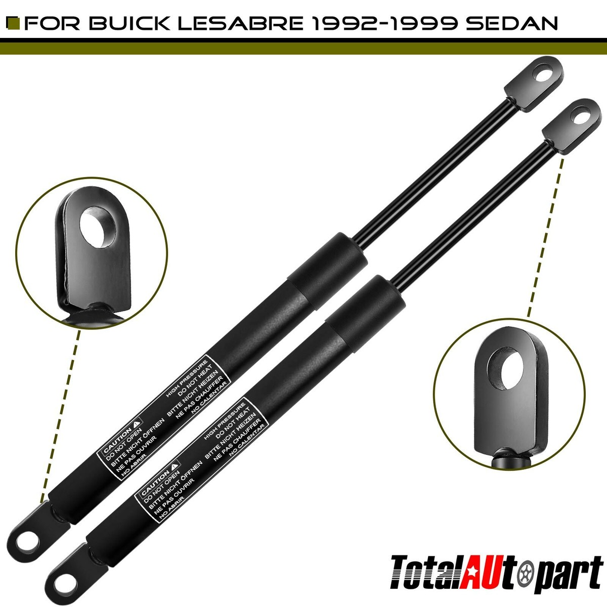 PM Auto Front Hood Lift Support For 1992-1999 Buick LeSabre – Steel, Painted – Direct Fit