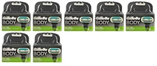 Gillette Body Razor Blade Refills, Shower Safe, 4 Cartridges (7 Pack)