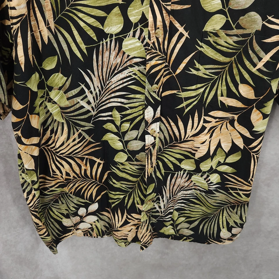 Винтажная гавайская рубашка Cooke Street Honolulu мужская размер XL с цветочными листьями для тропических каникул - Изображение 2 из 4