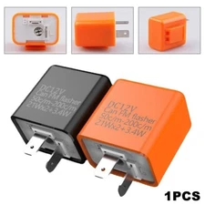 2 Pin Electronic LED Flasher Relay Adjustable Speed Turn Signal Fast Flash New