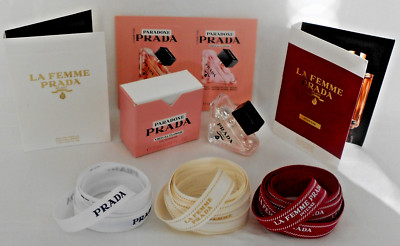 PRADA, Miniatur: PARADOXE VIRTUAL FLOWER + 2 weitere Düfte und 3 x 2m Band, NEU!