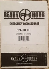SALE 1 CASE of 4 Ready Hour Spaghetti  32 Serv 25-year Shelf Life Emergency Food
