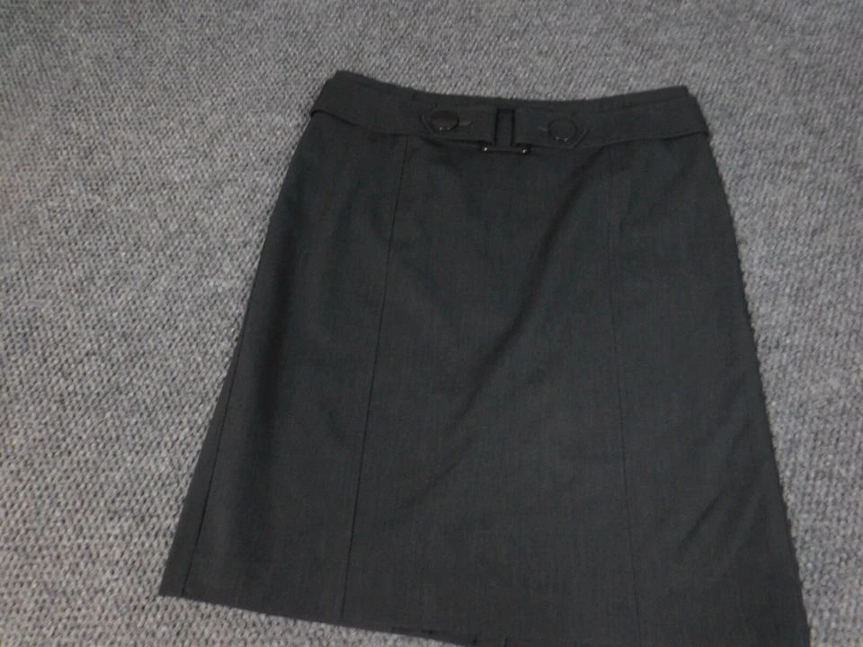 Apt 9 Skirt 10 Gray A-line Zip Womens Knee Length - Image 2 of 4