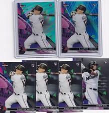 2021 Finest Daulton Varsho Purple Refractor Rookie Rc /250 /199 + 4 base #20