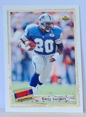 Barry Sanders 1992 Upper Deck NFL SCRAPBOOK  2.1