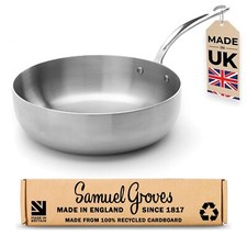 Samuel Groves Stainless Steel Tri-Ply Chefs Pan - Made In England