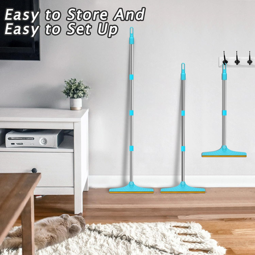 Carpet Rake for Pet Hair Removal - Reusable Pet Hair Remover, 60” Adjustable Lon - Picture 5 of 12