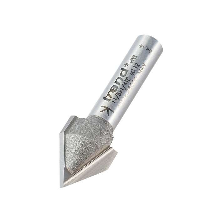 Trend TRE11514TC 11/5X1/4 TCT V Groove Cutter Router Bit