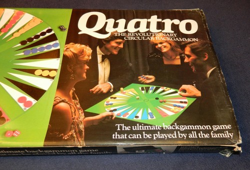 Quatro Circular Backgammon board game 1982 - 100% complete-large board edition - Picture 3 of 12