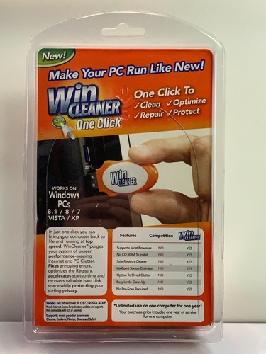 Win Cleaner One Click USB PC Computer Clean Repair Protect Windows - New In Box - Picture 4 of 8