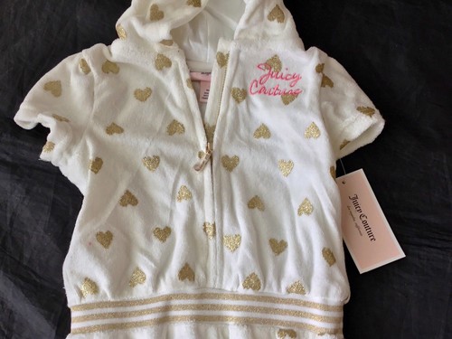 NWT Juicy Couture Toddler Girls Hooded French Terry Romper Shorts Sz 2T - Picture 4 of 5