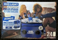 NEW Bud Light Bluetooth Cooler Bag W/ Built-In Speakers 24 Can Capacity BONUS