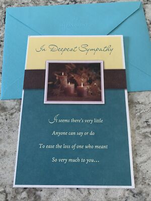 In Deepest Sympathy The Sorrow That You Bear 5 x7  American Greeting Card