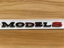 Matte Black Model RED S Letter emblem badge sticker for Tesla Model S