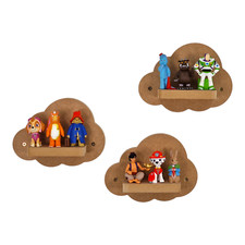 Cloud Shaped Set of Shelves Suitable for Tonie's, Wall Mounted Tonie Storage