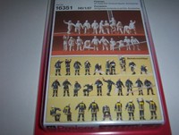 "Preiser 16351 H0, Unbemalte Figuren \" FeuerwehrmäNner In Moderner Kleidungf\""