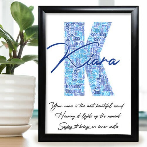 Regali Di Compleanno Personalizzato Per Lei Iniziali Sorella Ogni Lettera Amico Ebay