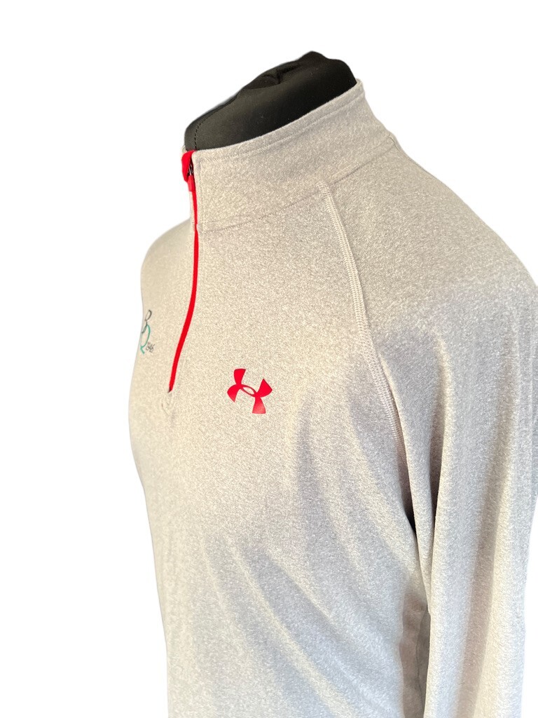 UNDER ARMOUR HeatGear Golf Top Mens MEDIUM 1/4 QuarterZip in Grey eBay
