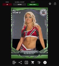 DIGITAL Topps WWE Slam 16 BASE SERIES Green ALEXA BLISS 254160cc  ID:2947