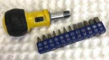 4" Mini Screwdriver Ratchet & 12 Pc. Tips
