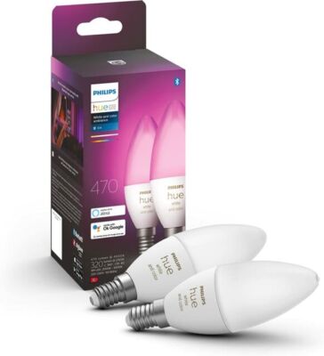 Philips Hue White and Color Ambiance Candle - E14 Smart Bulb 470